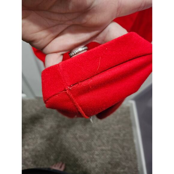 Vintage 70's Vanity Fair Velour Red White Ladies Robe Housecoat Size M - Picture 7 of 12